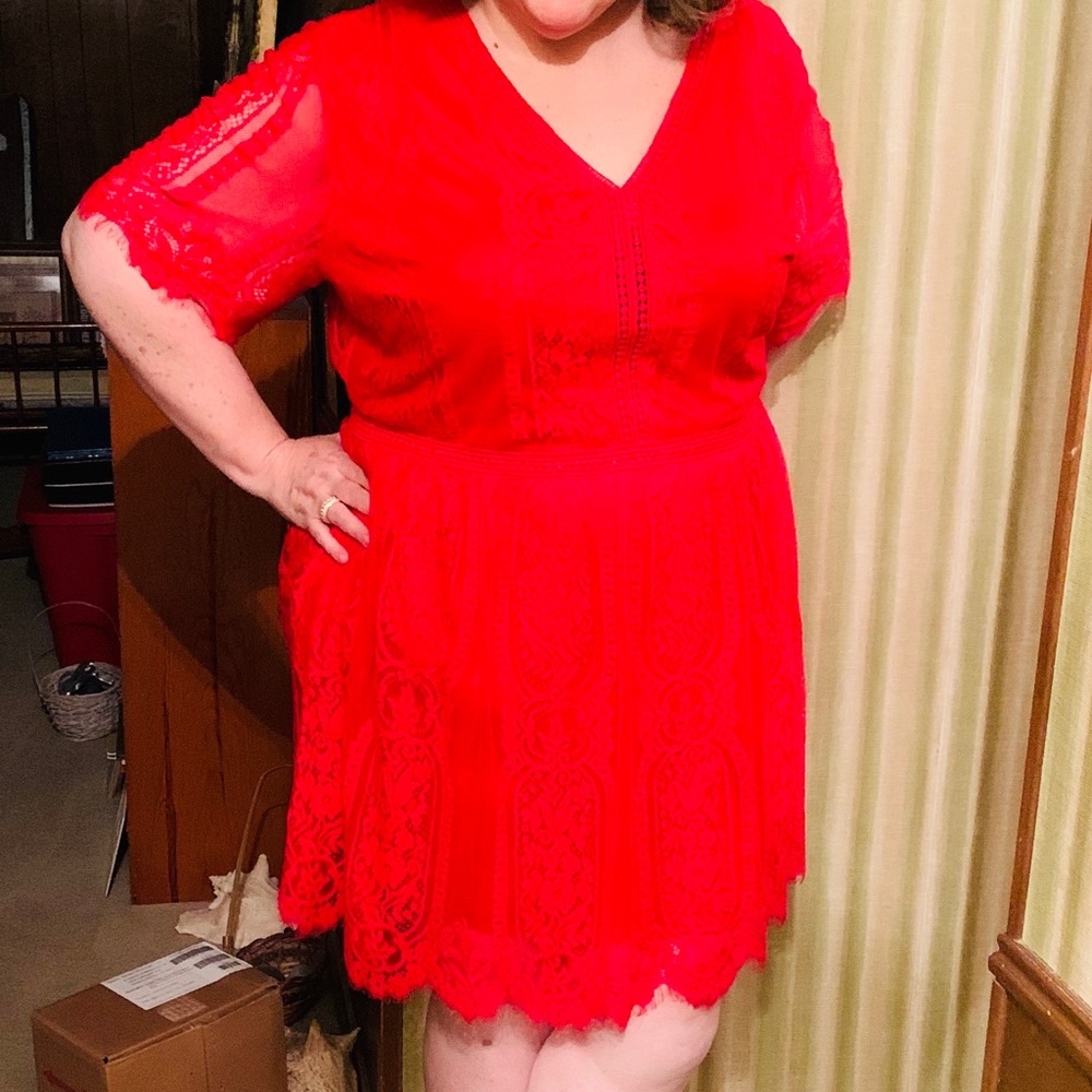 Red lace size 2x Glitzy Girlz dress